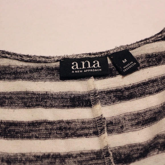 ANA Striped Long Sleeve Shirt, Size M - Picture 3 of 3